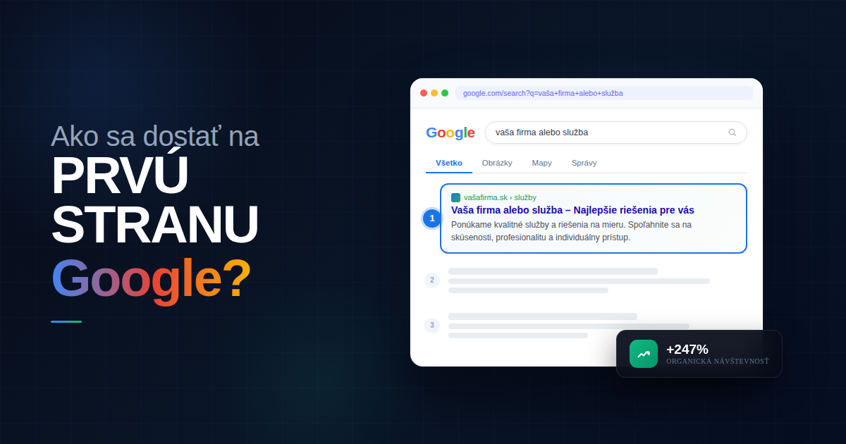 Ako sa malá firma dostane na prvú stranu Google